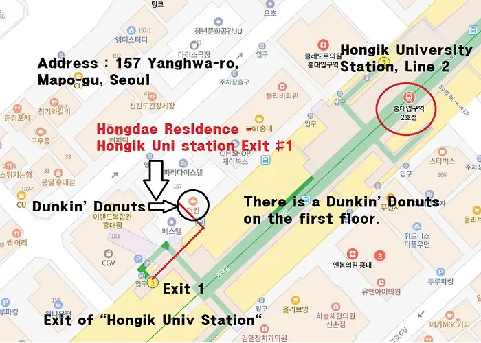 Hongdae Hue - 1min From Hongik Uni Station Exit1 Apartamento *